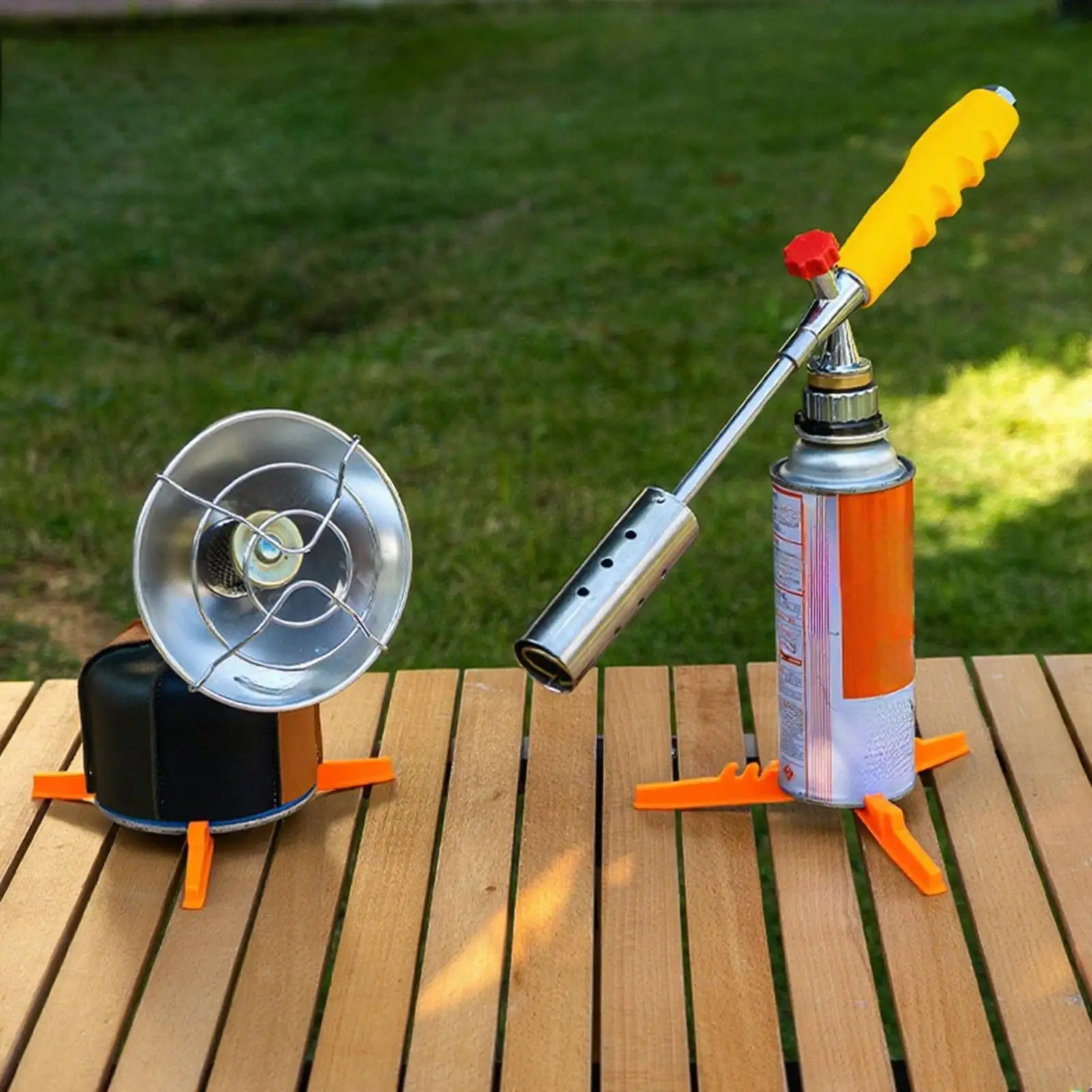 Can Stabilizer Triangle Folding Can Stand Tripod Fixing Holder Bracket Portable Base for Picnic Camping Cooking Outdoor
