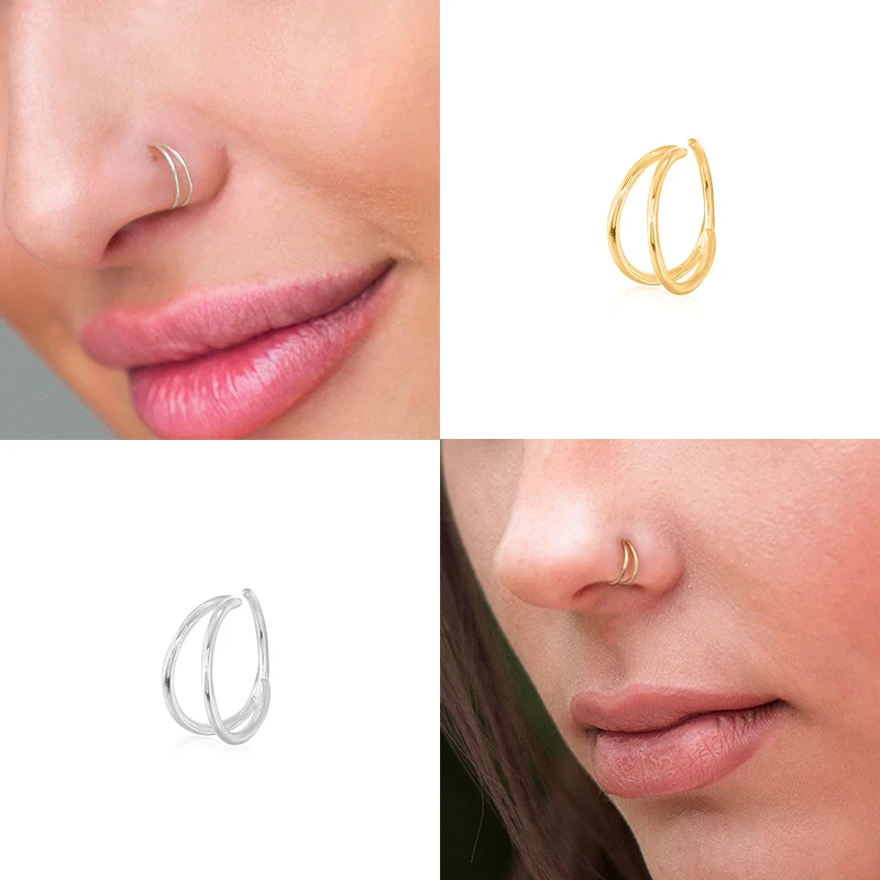 CANNER 1PC Ear Bone Earlobe S925 Sterling Silver Buckle For Women Tragus Cartilage Piercing Earring Jewelry Zircon Hoop Earring