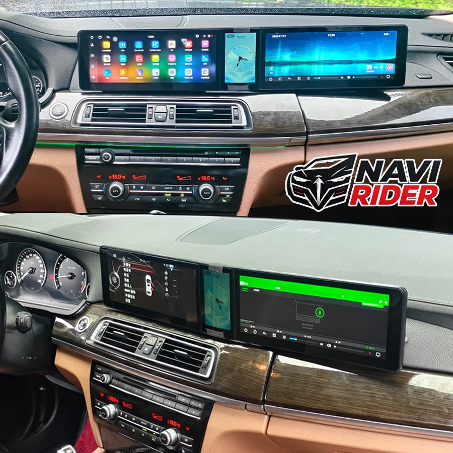 Yes For BMW 7 Series F01 F02 F04 CIC/NBT 2009-2015 Android 15 Triple Screen Carplay Multimedia Touch Display GPS Video Player 4G