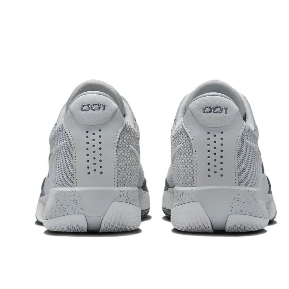 Nike Air Zoom G.T. Tênis de basquete masculino de cano baixo Cut Academy, tênis esportivos confortáveis com absorção de choque, cinza e branco Colorway