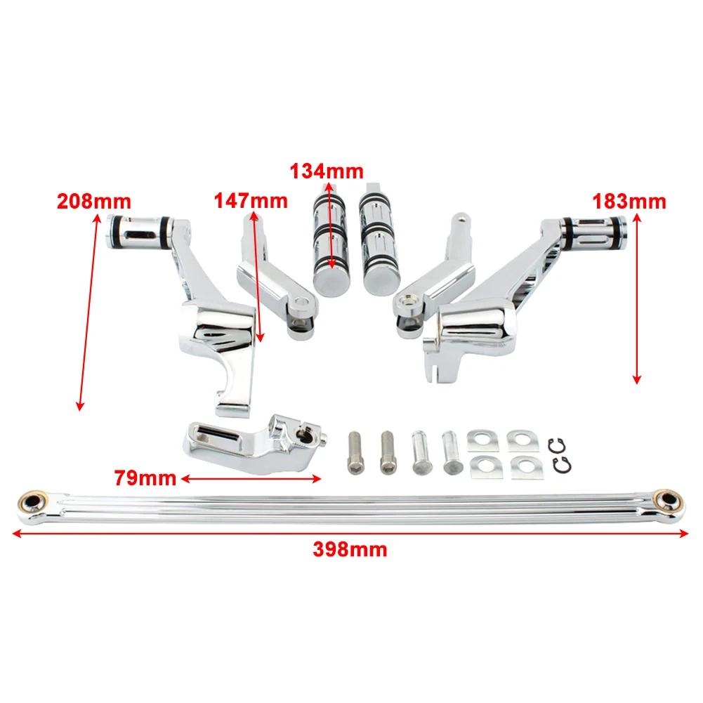 Motorcycle Forward Controls Complete Kit Pegs Levers Linkages FOR Harley V-Rod Muscle Night Rod VRSC Special 2007-2017