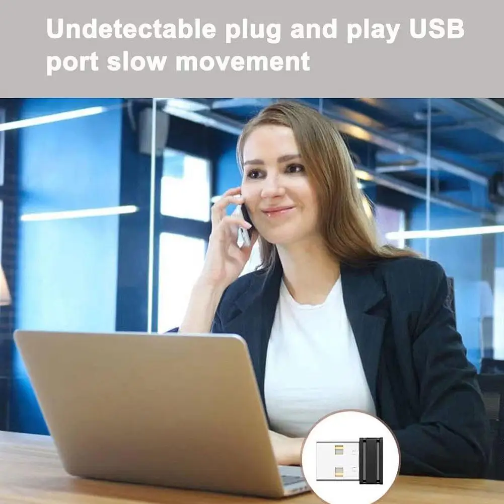 

USB Mover Portable Mini Undetectable Automatic Mouse Mover Shaker Simulate For Laptop Keeps Awake L9L8