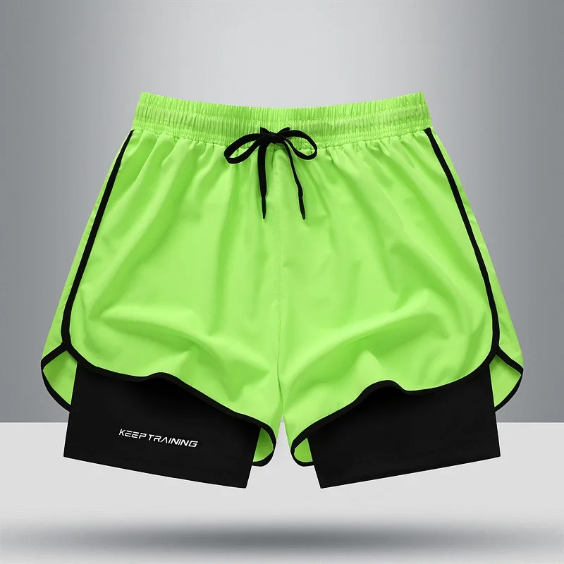 

Summer Men Shorts Camo Running Shorts Men Gym Sports Shorts 2 In 1 Quick Dry Workout Training Gym Fitness Jogging Short Pants