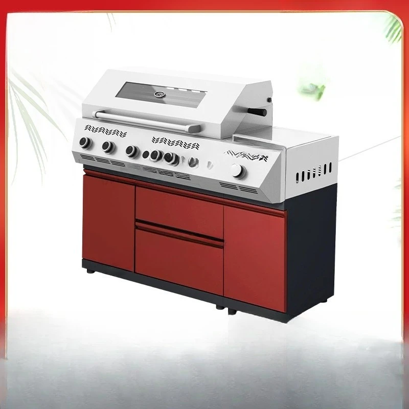 Stainless steel cabinet engineering kitchen cabinet  barbecue grill combination cabinet barbecue integrated group outdoor