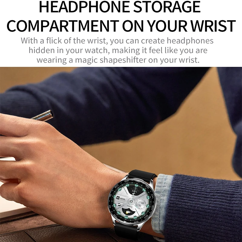 2025 IMOSI T97 TWS Smart Watch Build-in Earbuds 1.39 inch 2 IN 1 Wireless Earphones Blutooth Call 100 + Sports mode Smartwatch