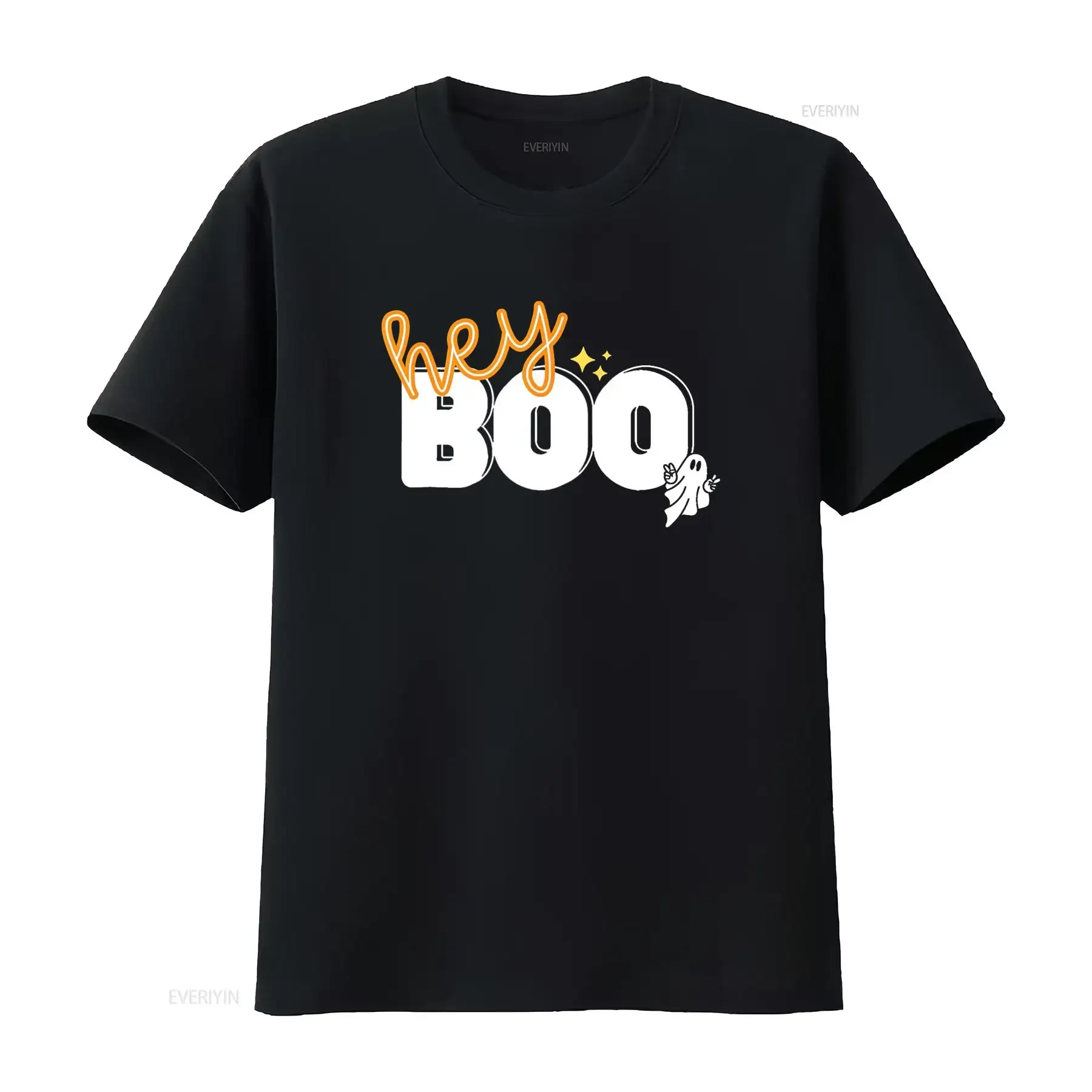 تي شيرت HEY BOO Halloween للنساء على شكل يقطين Teacher طويل ممتع تي شيرت عتيق مغسول أنيق وجيد التهوية ومتعدد الاستخدامات #1