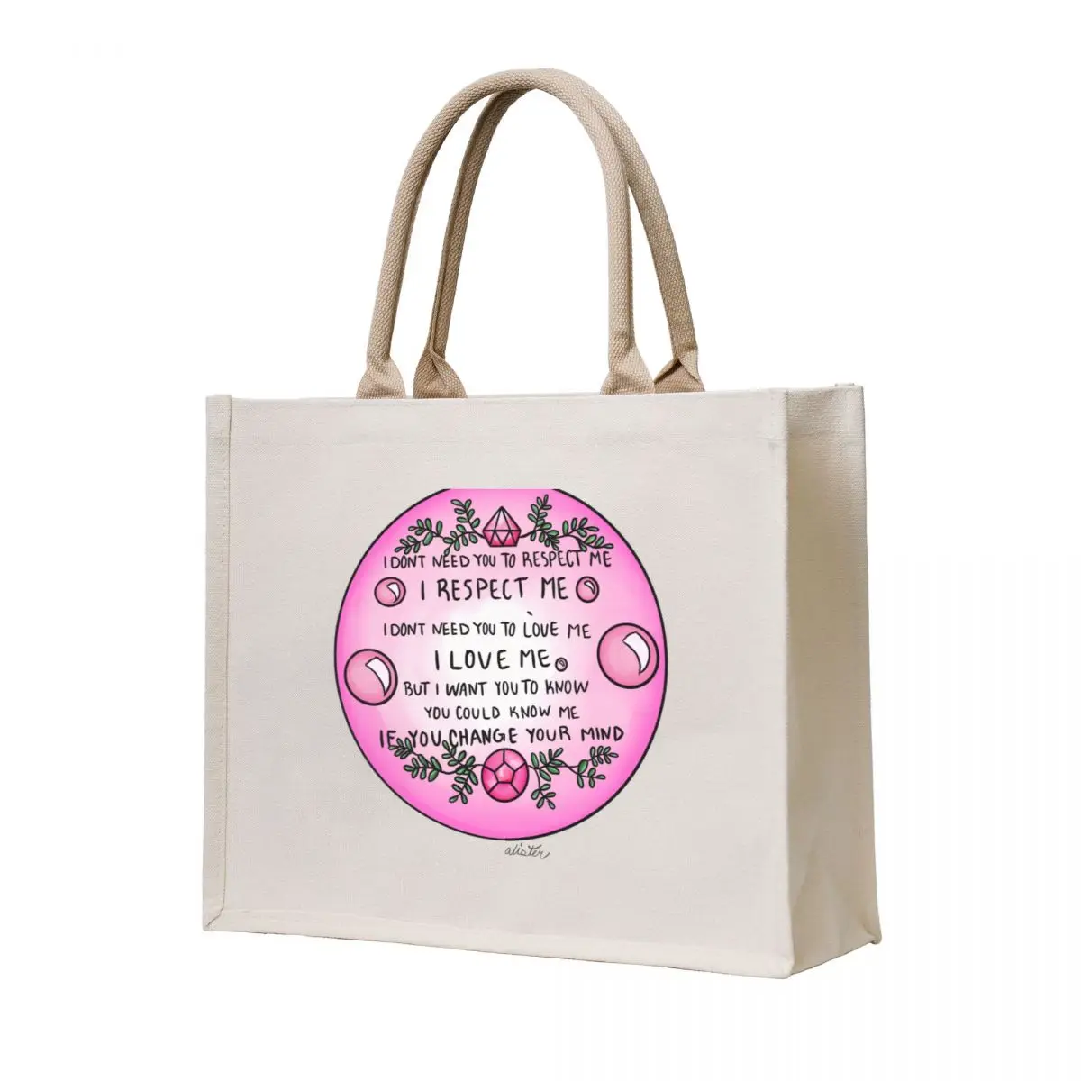 

I Respect Me Tote Bag shopping bag Cloth bag Woman shopper Women's shopper