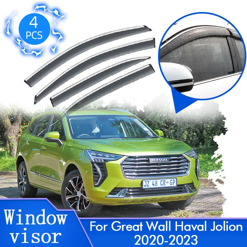 

4PCS For Great Wall Haval Jolion 2020 2021 2022 2023 Rain Windows Visors Protector Deflector Shades Guard Shelters Accessories