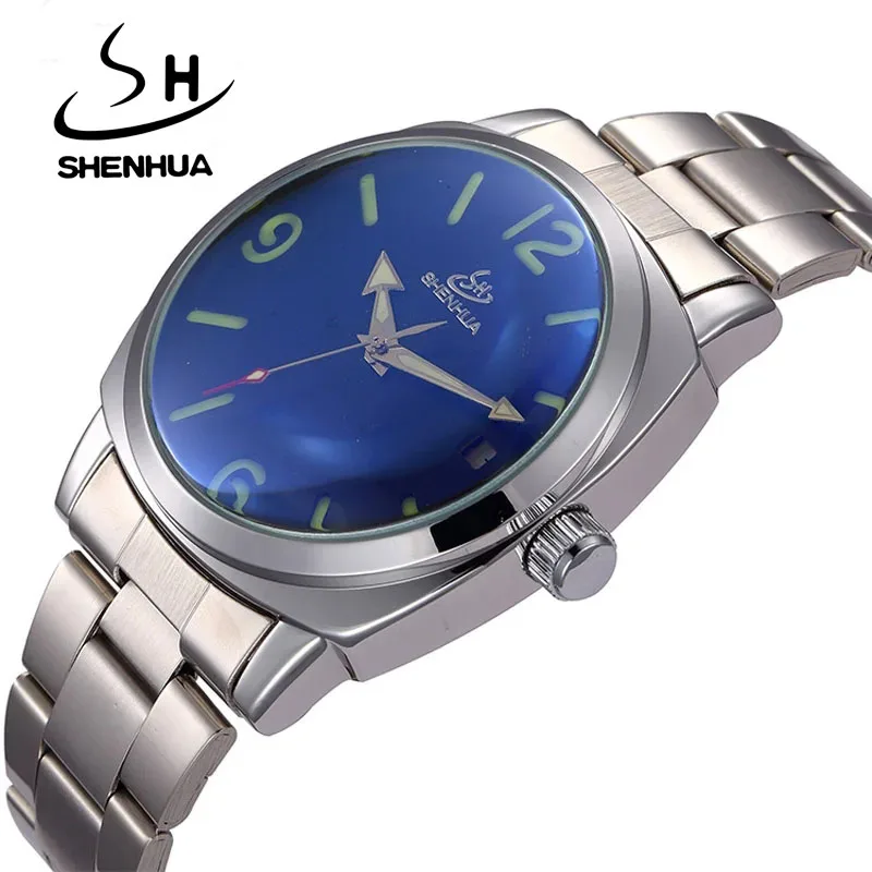 

SHENHUA Luxury Brand Men Full Steel Automatic Mechanical Watches Male Waterproof Date Clock Mechanical Wristwatches For Men