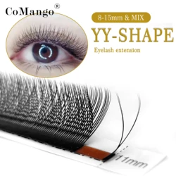 CoMango YY Shape Lashes 2D 0.07 Faux Mink C/D Natural Soft Brazilian Eyelash Premade Volume Fan Lashes Extension
