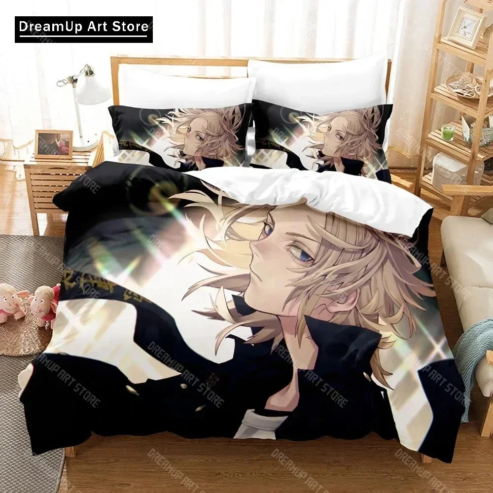 2026 Anime Tokyo Avengers Bedding Set Game 3d Print Bed Linen Quilt Soft Duvet Cover Sets Home Textile Que