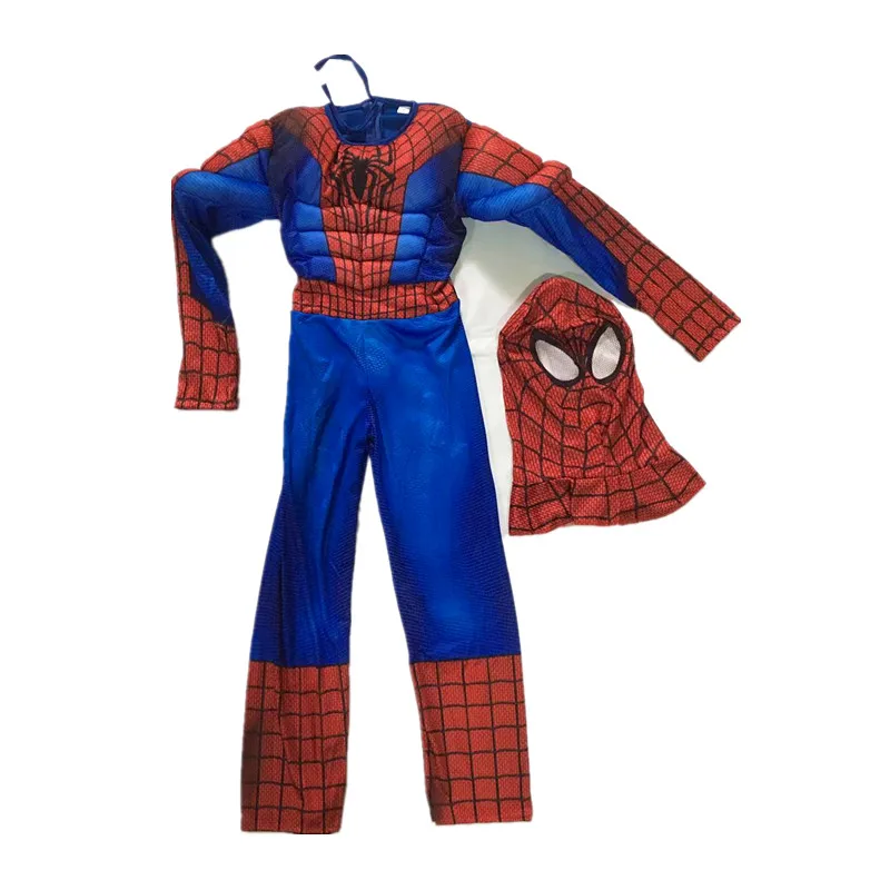 Movie Characters Peter Parker Cosplay Fantasy Jumpsuit Superhero Kids Muscle Costume Boys Girls Halloween Dress Up New Year Gift