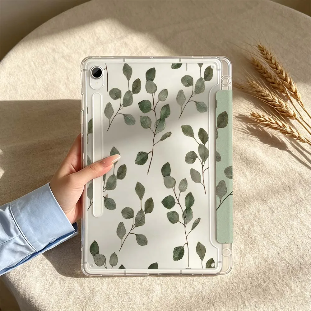 Watercolor Eucalyptus Leaves For Samsung Galaxy Tab S6 S7 S8 S9 S10 S11 A8 A9 A11 Lite FE Plus 3Y Tablet Case Soft