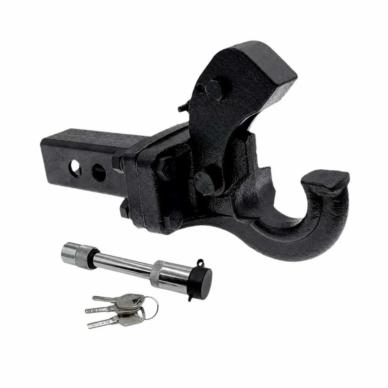 Durable Square Shank Trailer Hitch Ball Mount Pre Drilled Pin Holes for Quick Coupling Towing Setup