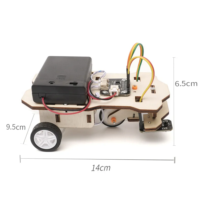 Fai da te Tracking Car Model Children Handmade Kit esperimento Tool scienza Toy School Educational Fun Physics Project School Supply