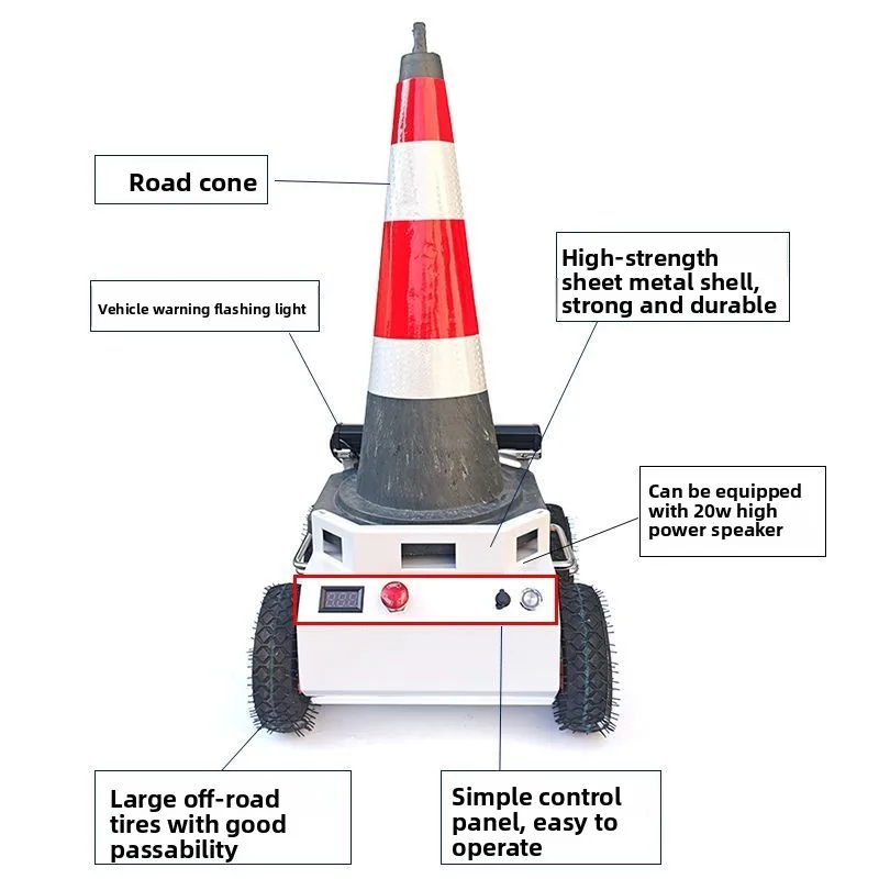 Car mobile reflective cone road cone traffic cone robot y