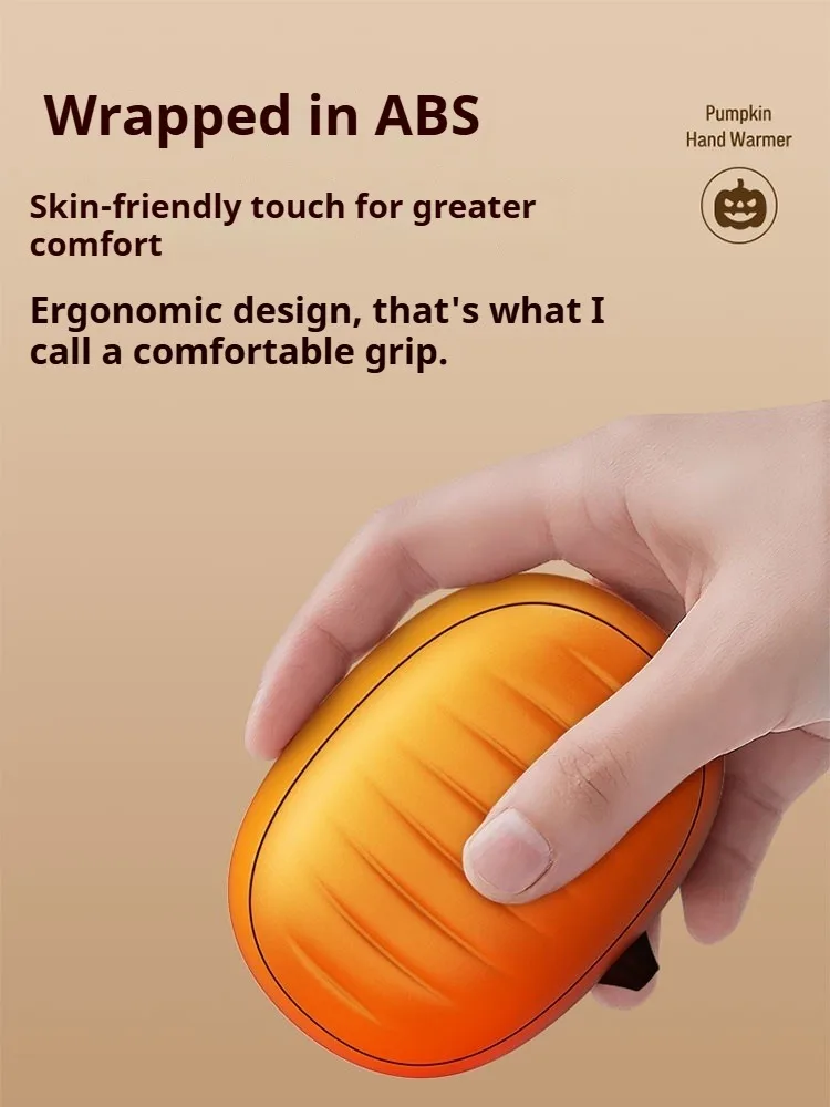 Eary جهاز تدفئة محمول مغناطيسي 5000 مللي أمبير قابل لإعادة الشحن 3 إعداد تسخين سريع على شكل اليقطين سخان كهربائي محمول هدايا للرجال والنساء #5