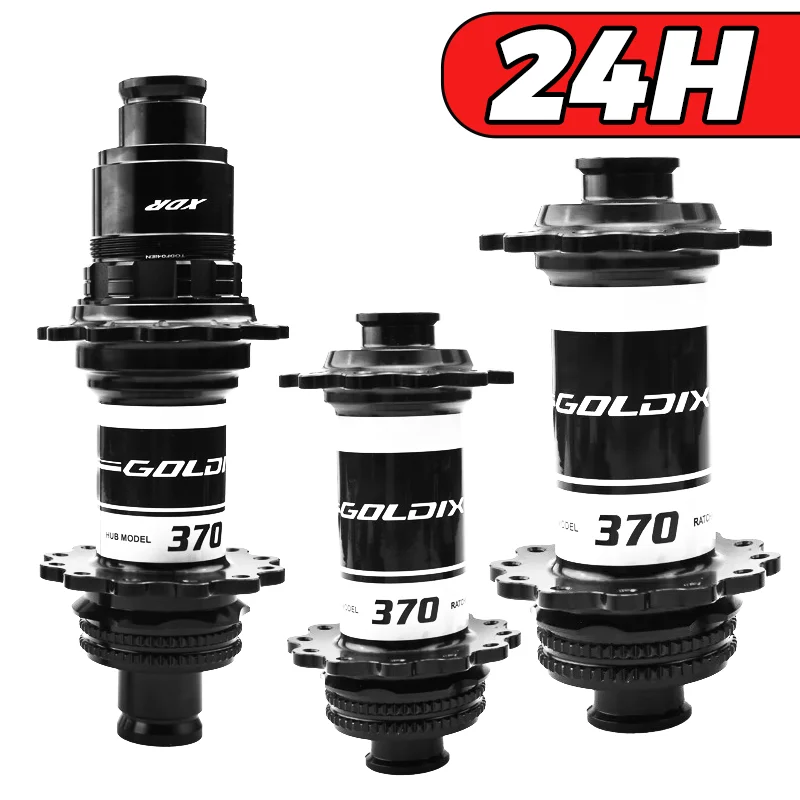 

Goldix Wave R370 Road Bike Rear Hub 24h 24 Holes 100x12 142x12 Angled Flange Hub 36t Ratchet Center Lock Bicycle Hub Front