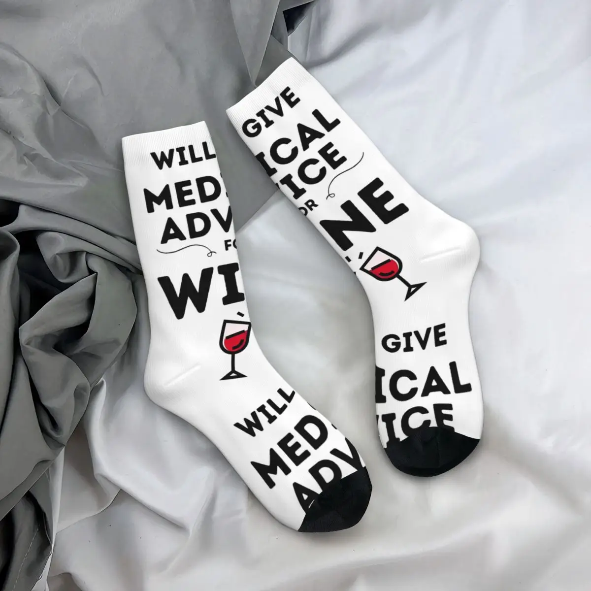 

Will Give Medical Advice For Wine Socks Harajuku High Quality Stockings All Season Long Socks for Unisex Christmas Gifts