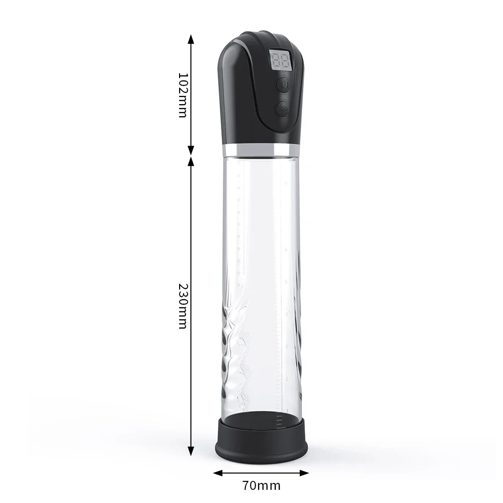 230mm Ultra-long Vacuum Pump Electric Penis Pump Male Masturbator Dick Extender Penis Enlargement Pump Trainer Sex Toy for Men