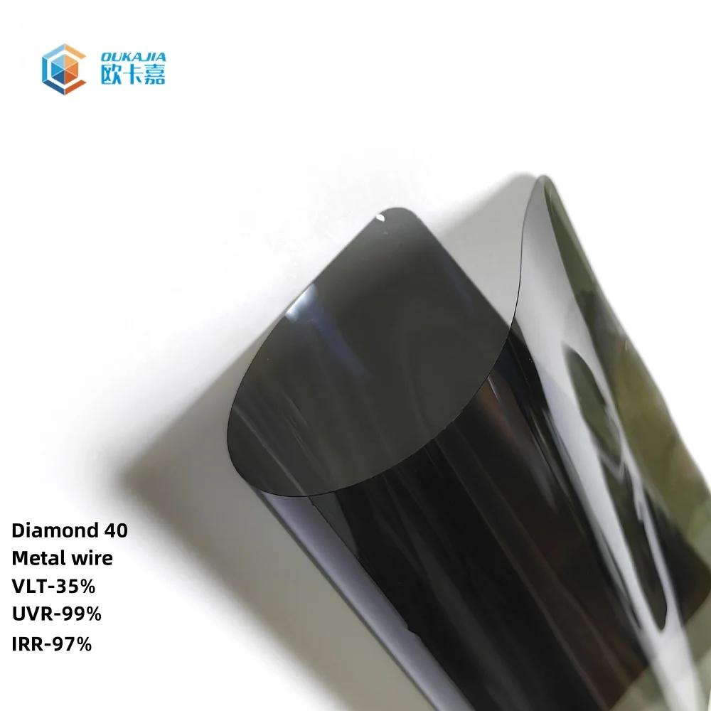 الراقية V70 الماس 70 السيارات فيلم 99% مقاومة للأشعة فوق البنفسجية انفجار برهان مادة PET 1.52*30 متر حجم زجاج النافذة الماس 70 سلك معدني
