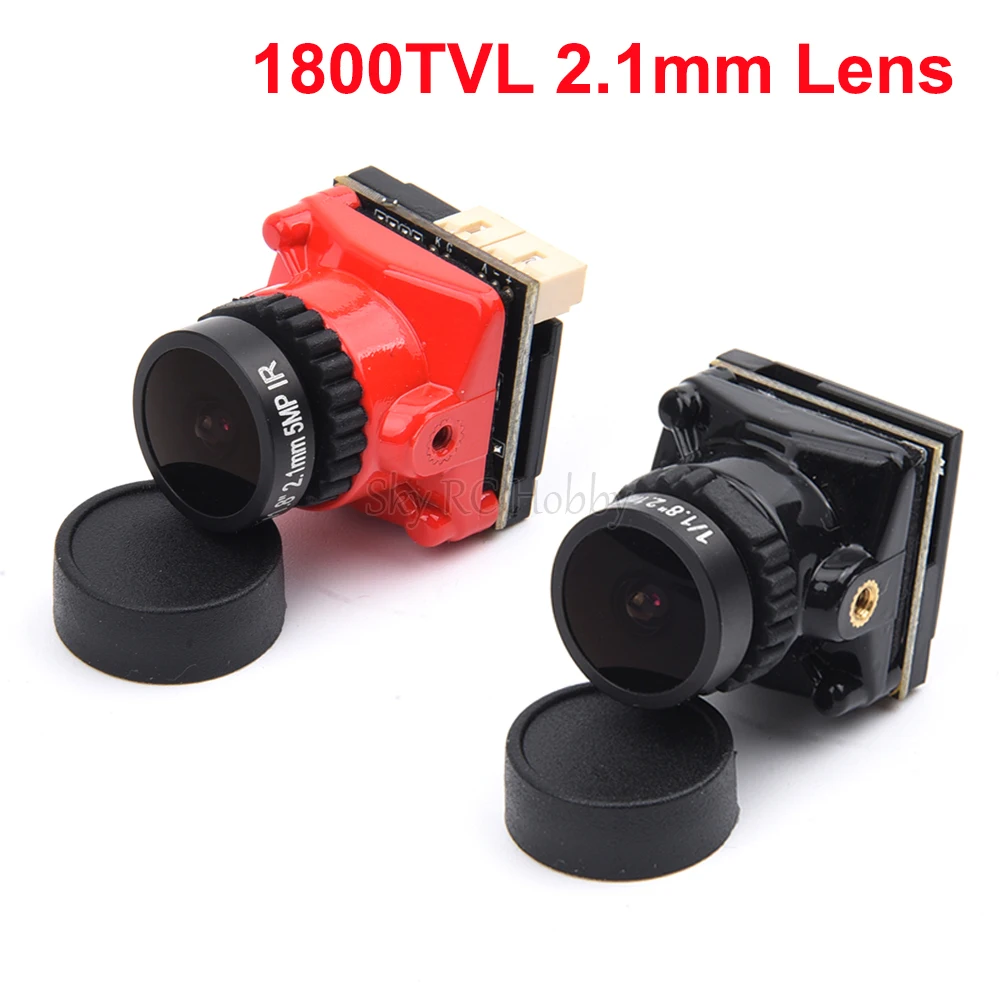 Mini kamera FPV 1800TVL 5MP 2.1mm 1/1.8 "calowy czujnik HDR 19*19MM NTSC i PAL przełączany dla części do majsterkowania dronów FPV