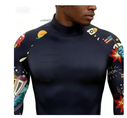 Imagen 2 del producto Camisas de natación de manga larga para hombre con protección UV UPF 50+, camisas de agua de secado rápido para deportes al aire libre