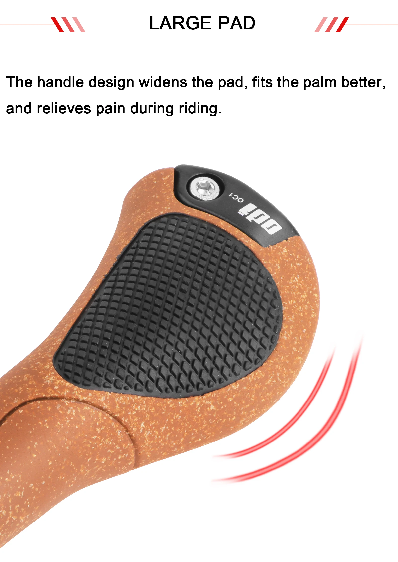 ODI OC1 Fahrrad Ergonomische Eichengriffe MTB Große Pad Fahrradlenkerabdeckung Anti-Rutsch-Griffe Radfahren Gummiballgriff Zubehör – Detail 4