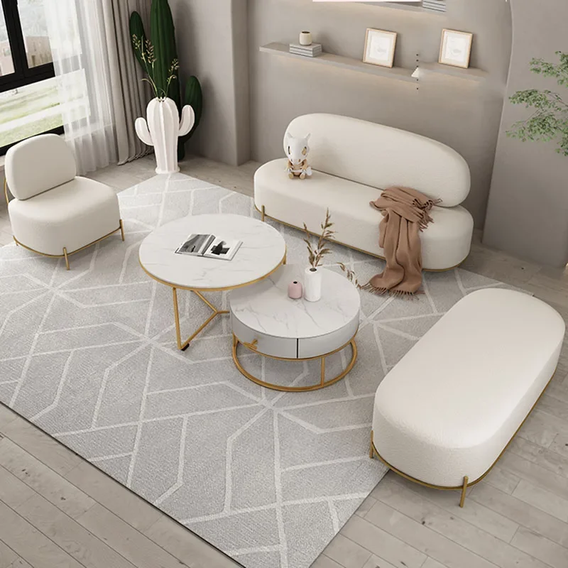 Minimalistyczna Sofa Salon Futon Zestaw Nordic Leniwe Meble Luksusowe Podwójne Łóżko Domowe Nowoczesne Sofy Bezpłatna Wysyłka Alacena LT