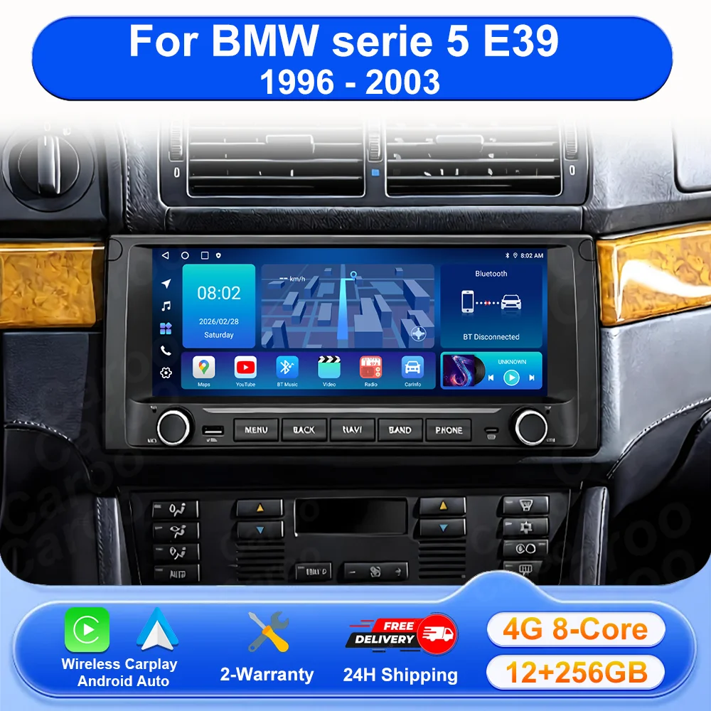 10.25Inch Android 16 For BMW serie 5 E39 1996 - 2003 Car DVD Carplay Multimedia Player Radio Stereo Auto GPS Navigation 4G WIFI