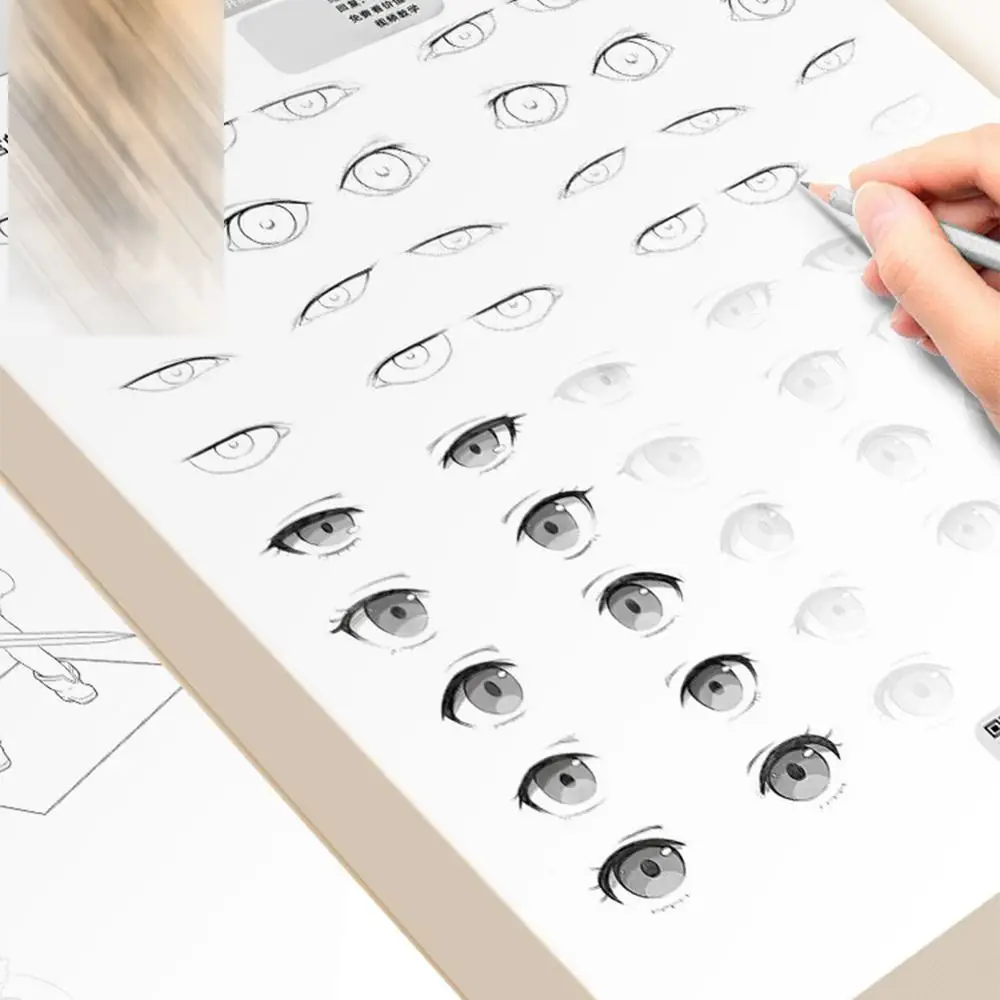 Anime Characters Hand Painted Tutorial Book Sketching Practicing Art Copy Practice Book Studying Learning Hand Drawn Book Artist