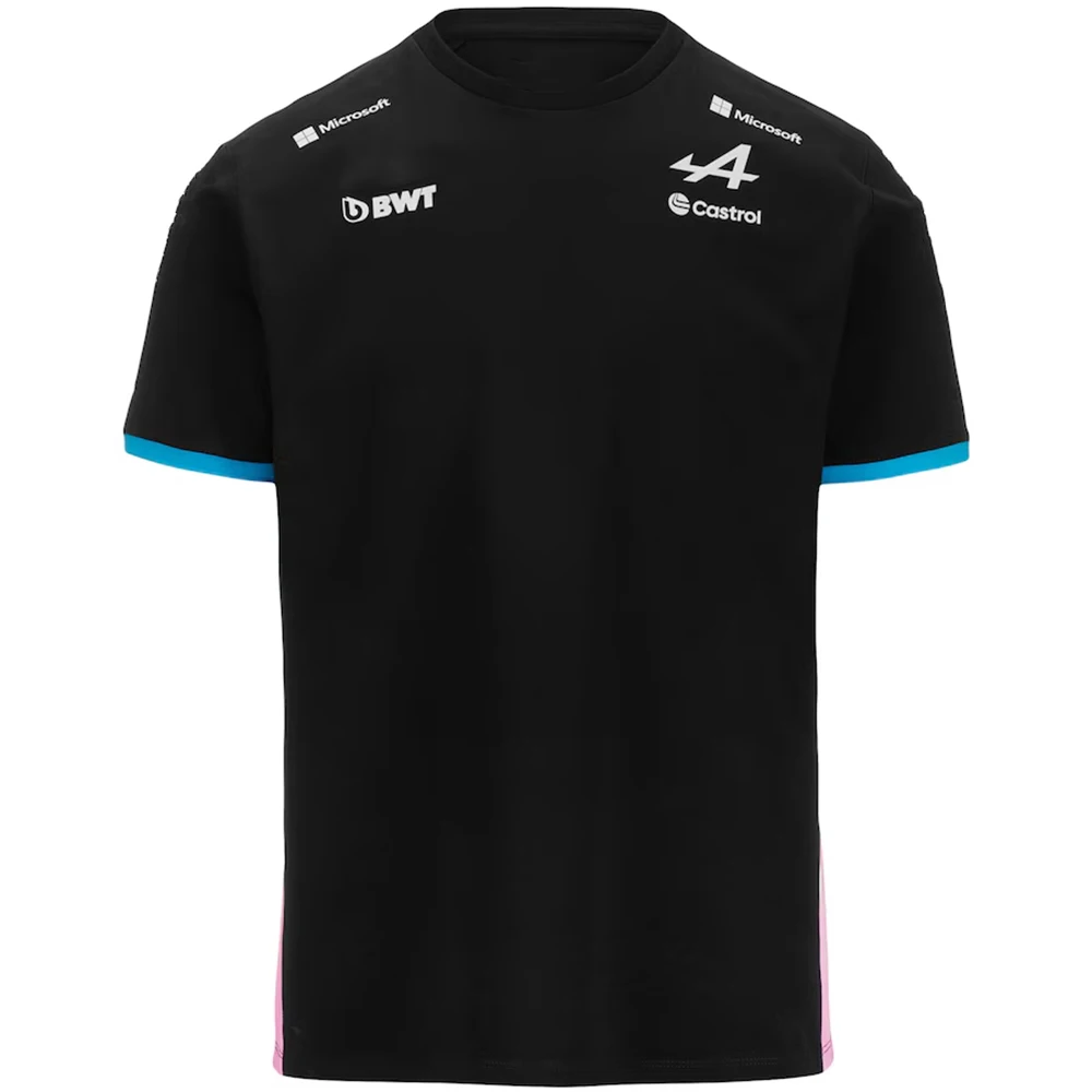 2024 tuta da corsa Alpine F1 Team Style 2024 t-shirt Summer Quick Dry Sweat Team 2024 Replica Driver t-shirt-nero