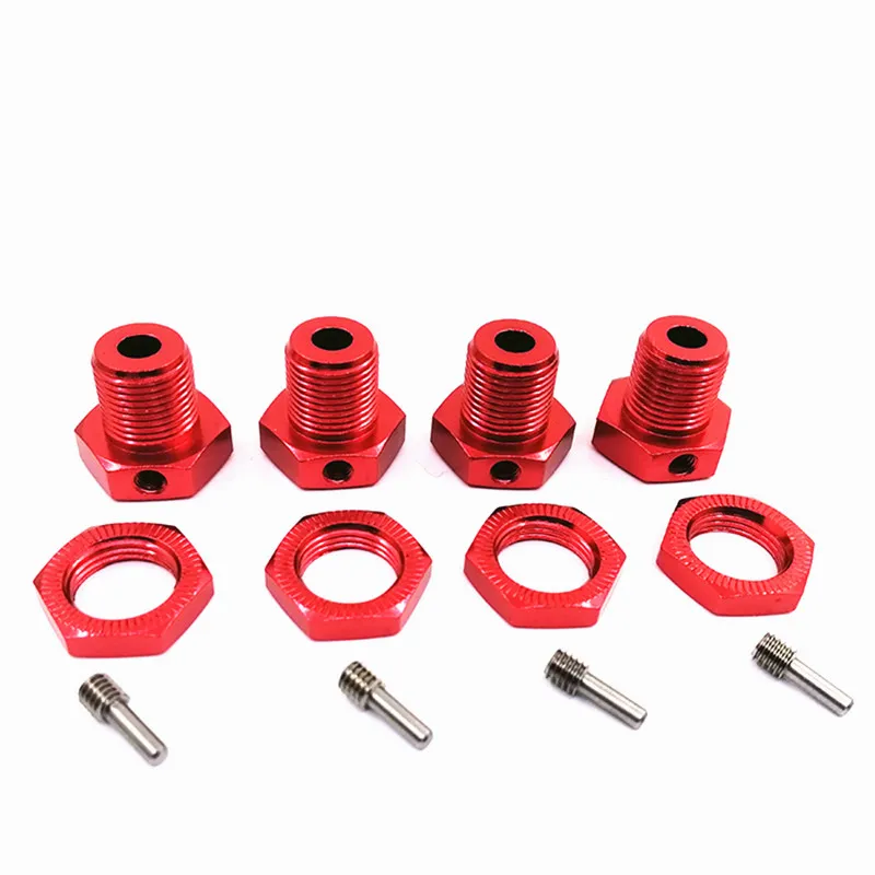 4 Pieces RC Car Upgrade Metal Wheel Hex Hub 17mm Tire Adapter Nut 5mm For 1/10 Scale Models Hobby Traxxas E-Revo