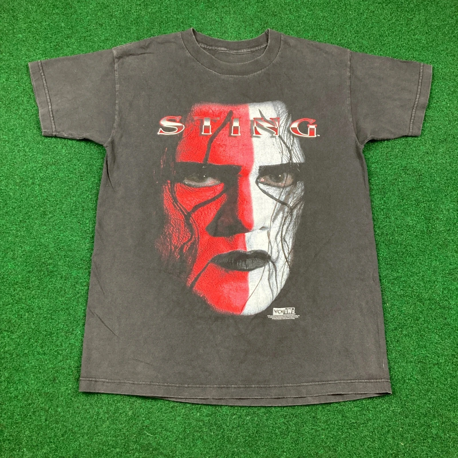 

Vintage WCW Sting Shirt Mens 1998 NWO Wrestling Promo Graphic 90s USA American Band Singer Tshirt Street Short-sleeved Women