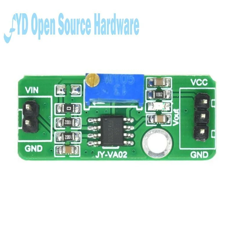 LM393 Voltage Comparator Module Signal Waveform Adjustable High Low Level/Load Drive Dual Channel 4.5-28V High Voltage Module