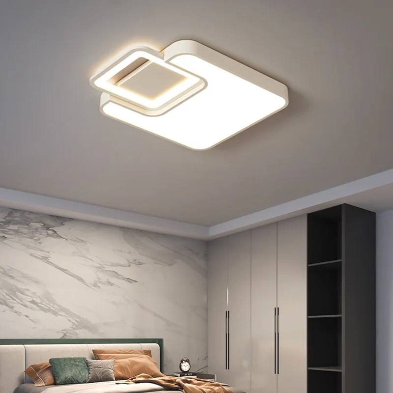 Led Ceiling Lights Modern Indoor Ceiling Lamp For Living Room Bedroom White Led Round Square Acrylic decoration Creative Fixture image 5