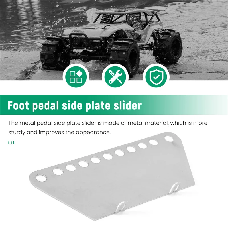 Curseur de plaque latérale de pédale en métal, pour MN D90 D91 D99S MN99S 1/12 RC, pièces de mise à niveau de voiture, accessoires