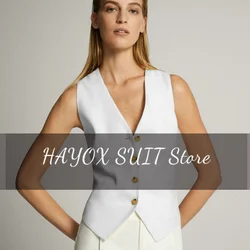 Women's Suit Vest Slim Fit Solid Color V-Neck Single Breasted Sleeveless Jacket Casual Fashion Party Prom Vest Comfortable