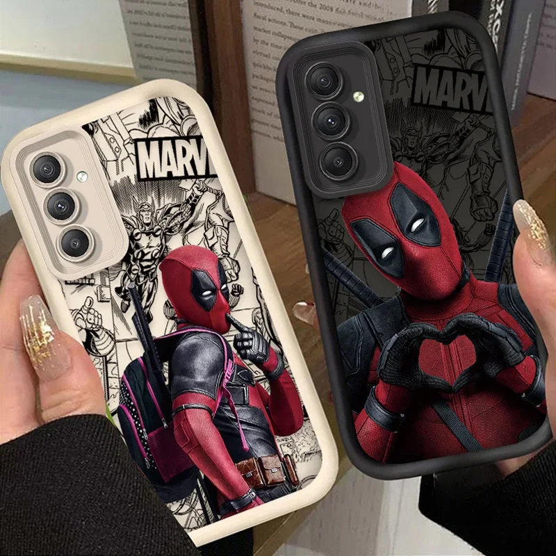 Marvel Deadpool Soft Silicone Case for Samsung Galaxy S24 S23 S22 S21 Ultra Plus FE A54 A34 A14 A73 A53 A33 5G Protective Cover