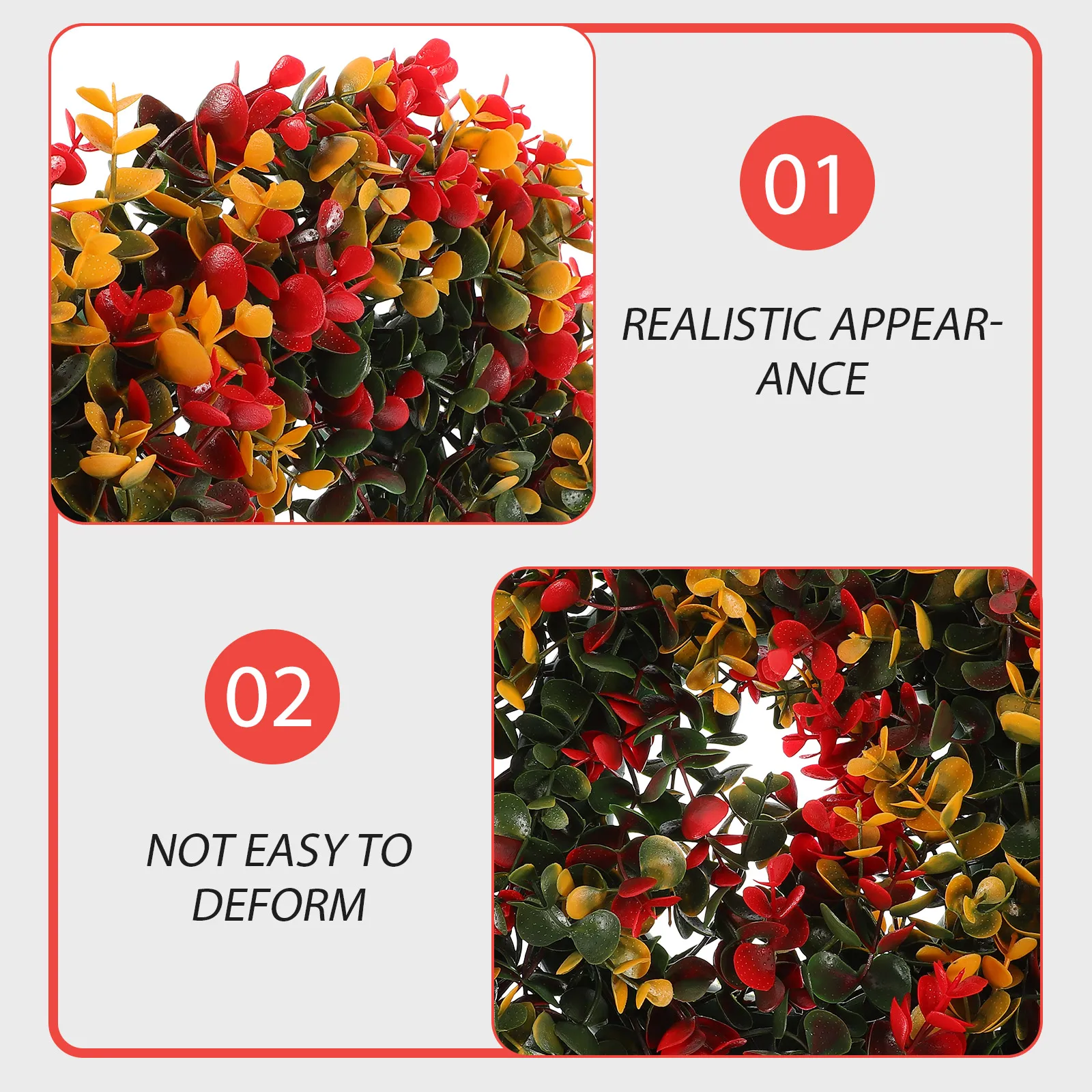 

Christmas Wreath Decor Front Door Hanging Artificial Plastic Xmas Wreaths For Indoor Window Home Decoration Festival Scene Wall
