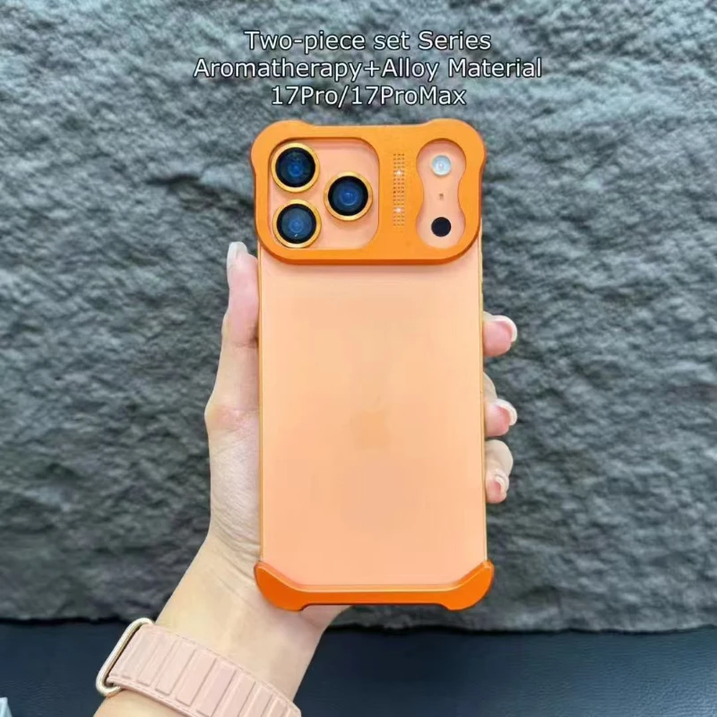 

Новый роскошный однотонный металлический чехол Alien Not Border с четырьмя углами и защитой от падения в сборе для iPhone 17 Pro Max Air Bumper Cover