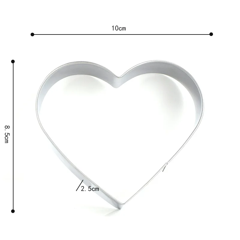 3 Size Stainless Steel Heart Shape Cookies Cutters Fondant Cake Decorating Tools Mold Kitchen Bakeware