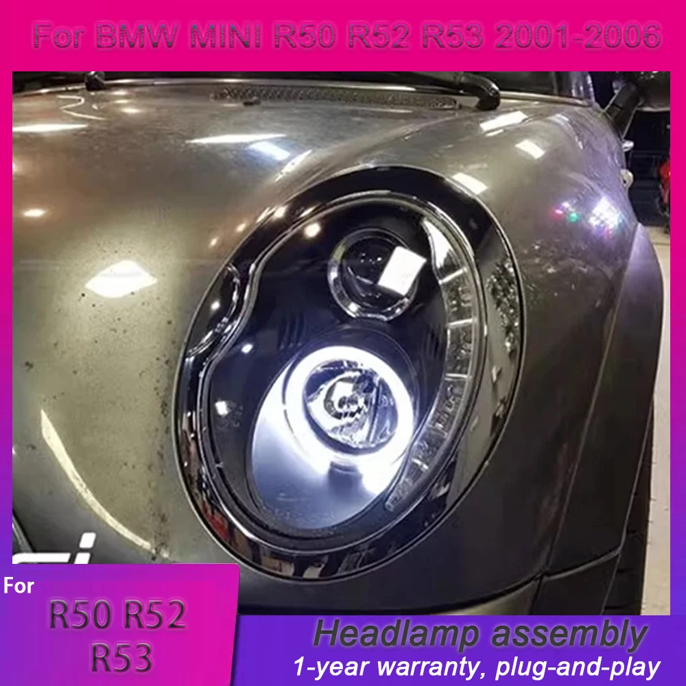 

Автомобильные фары + задние фонари Модифицированные светодиодные фары для фар Светодиодные ходовые огни DRL для Mini Cooper R50 R52 R53 01-2006