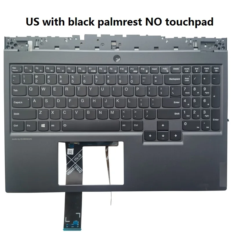 Imagem -02 - para Lenovo Legion 515imh05h 5-15imh05 5-15arh05h 5-15arh05 Russo Eua Teclado do Portátil com Encosto de Mãos Case Superior Novo