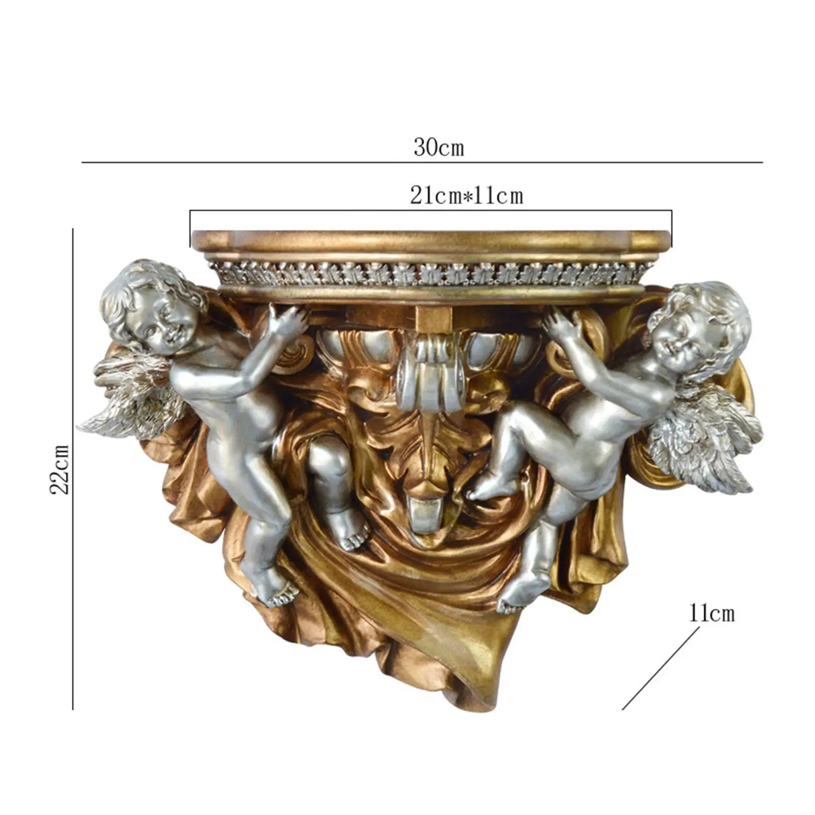 رف حائط مزخرف لعرض تمثال الملاك رف معلق لديكور المنزل والمكتب #6