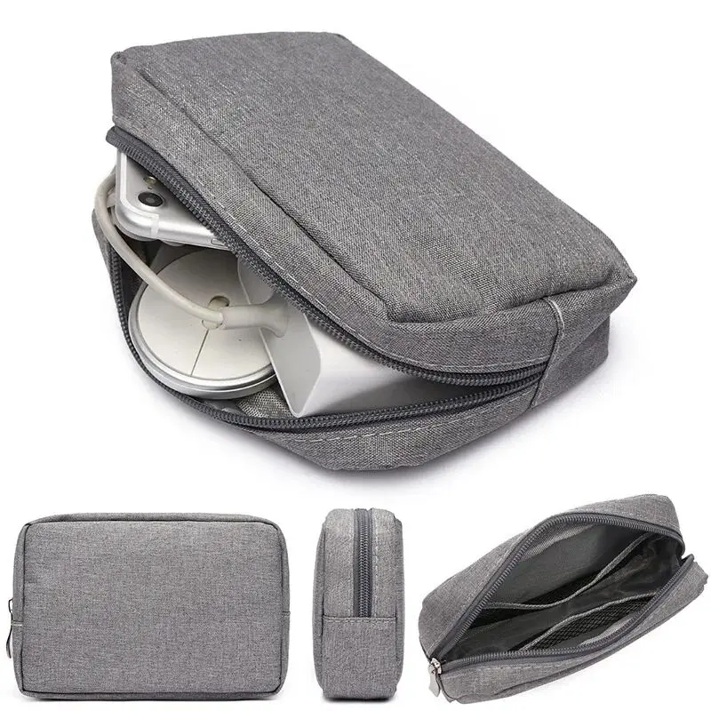 Digital Storage Bag for Data Cables Earphone Mobile Hard Disk Phone Earplug Electronic Accessories Zipper Travel Organizer Pouch