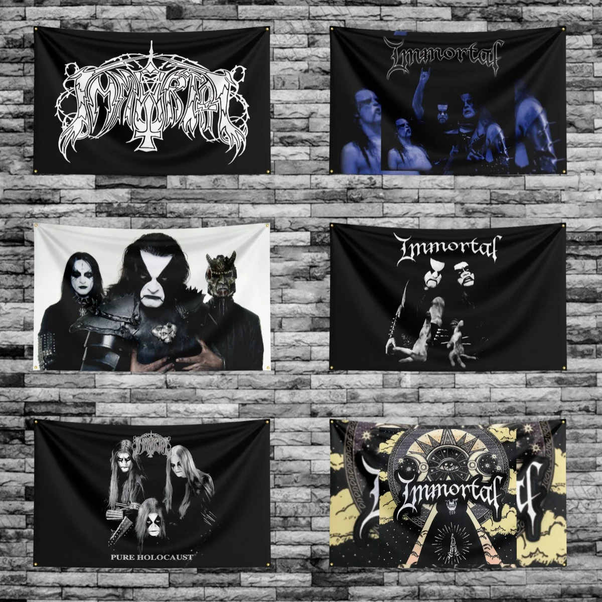 

3x5 Ft I-ImmortalS Band Flag Polyester Digital Printing Banner for Garage Wall Art Out Door Decoration With Brass Grommets