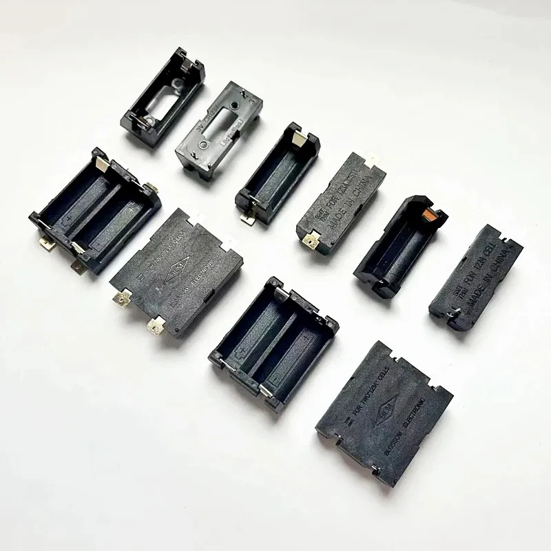 Support de batterie CR123A 16340 SMD SMT THM, boîte de rangement de batterie en Nylon LIR123A, Type broche ignifuge, Patch plaqué or