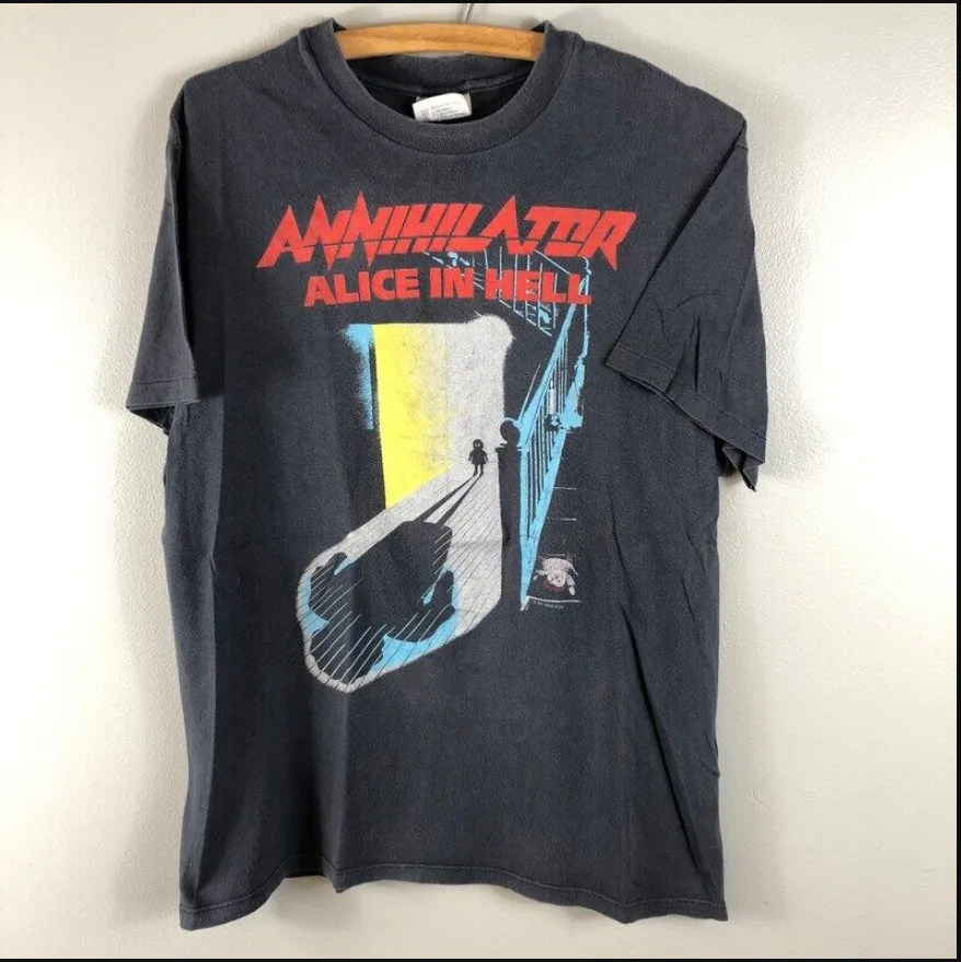 

1989 Annihilator Alice In Hell Alice Tour T Shirt