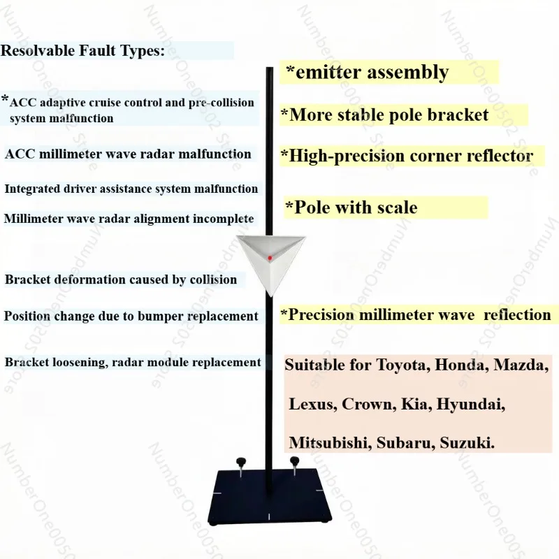 

ADAS Radar Calibration Tool with Laser Reflector for Japanese Korean Cars ACC System for Toyota Honda Hyundai Kia Lexus